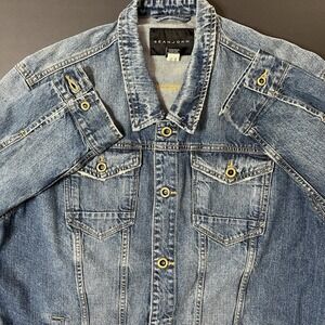 Sean John Jean Jacket Men's 3XL Blue Light Wash Y2K Designer Vintage